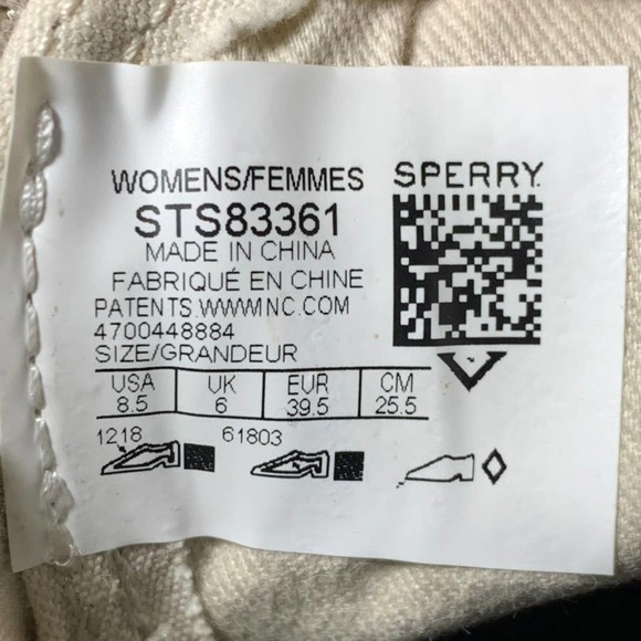 SPERRY TOP-SIDER PIER VIEW FRAY Women`s Size 8.5 Beige Canvas Shoes STS83361 - Picture 8 of 8